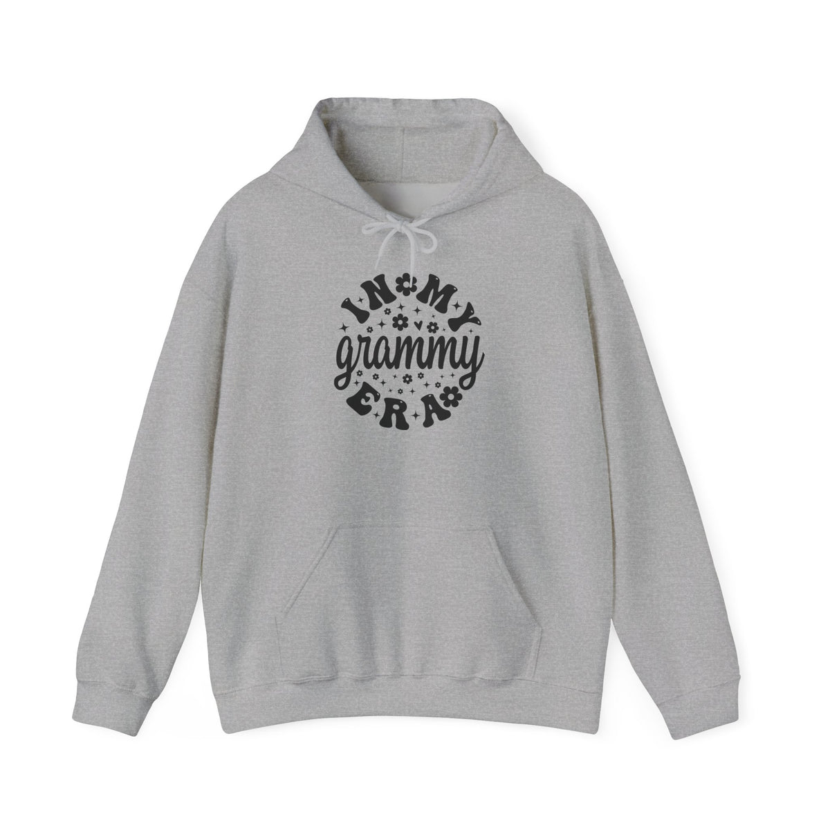 Sport Grey In My Grammy Era retro daisy hoodie, front view