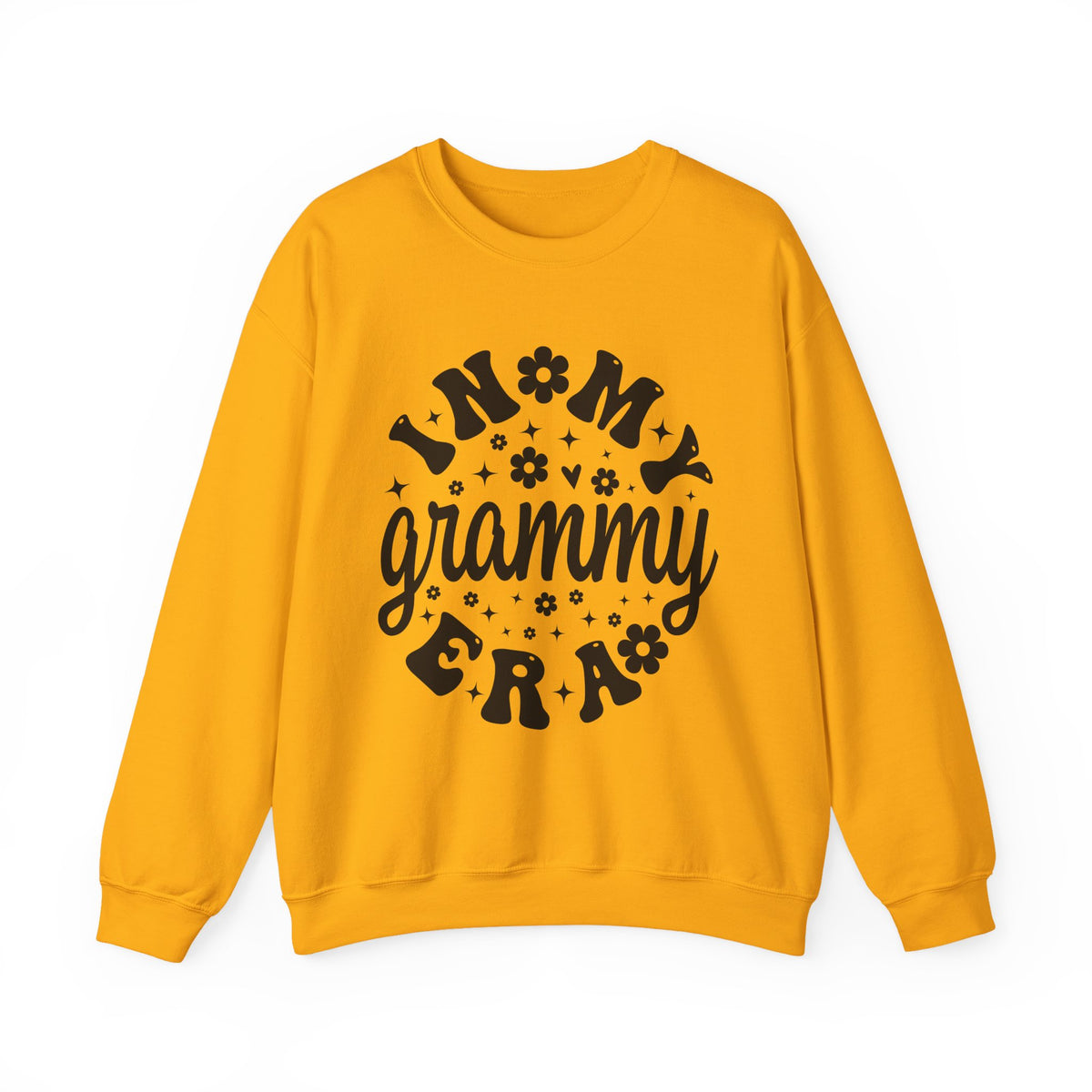 Gold In My Grammy Era retro daisy sweatshirt, front view
