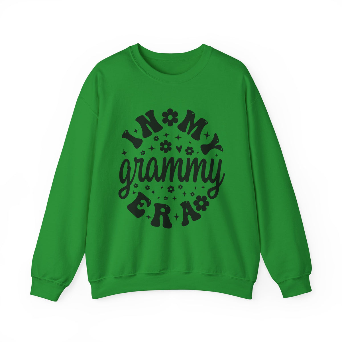 Irish Green In My Grammy Era retro daisy sweatshirt, front view