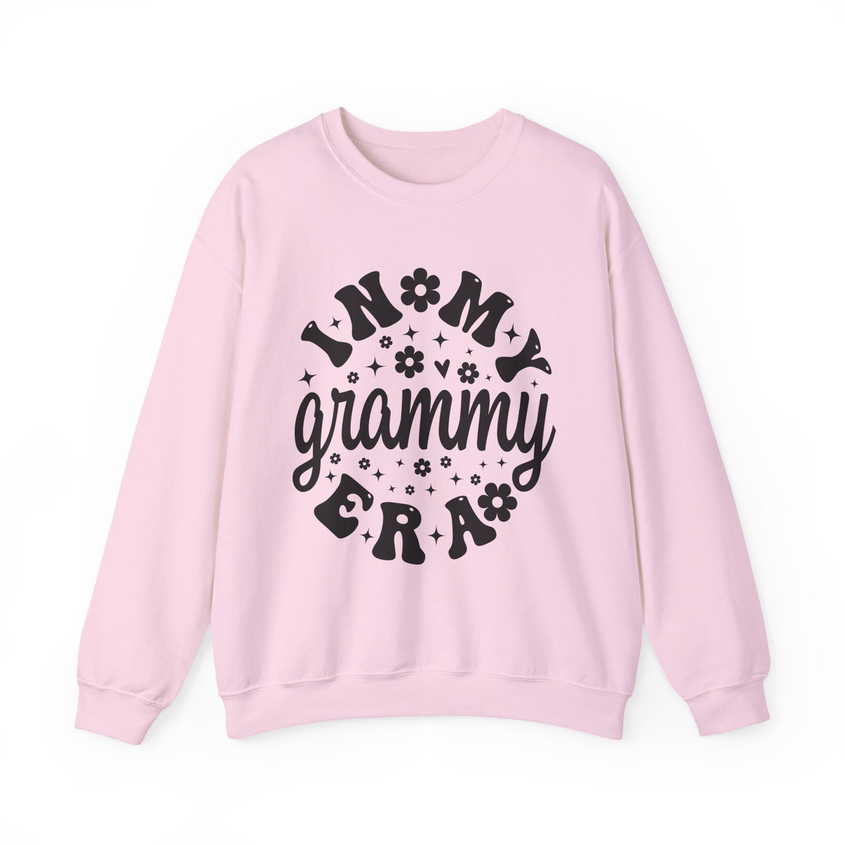 Light Pink In My Grammy Era retro daisy sweatshirt, front view