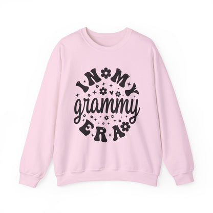 Light Pink In My Grammy Era retro daisy sweatshirt, front view