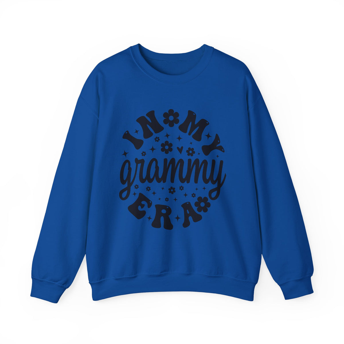 Royal In My Grammy Era retro daisy sweatshirt, front view