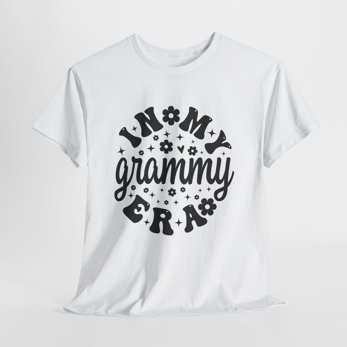 In My Grammy Era retro daisy t-shirt, flat lay
