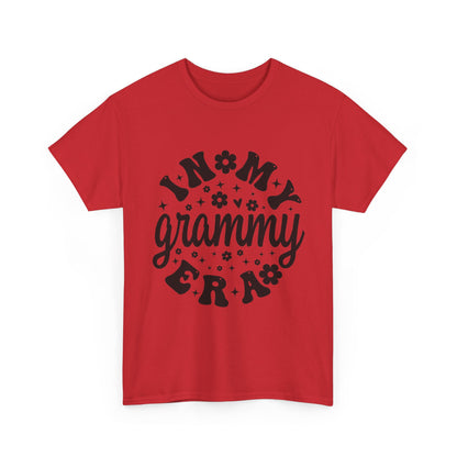 Red In My Grammy Era retro daisy t-shirt, front view