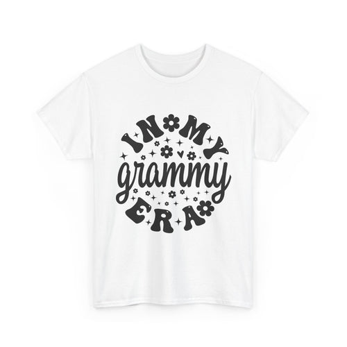 White In My Grammy Era retro daisy t-shirt, front view