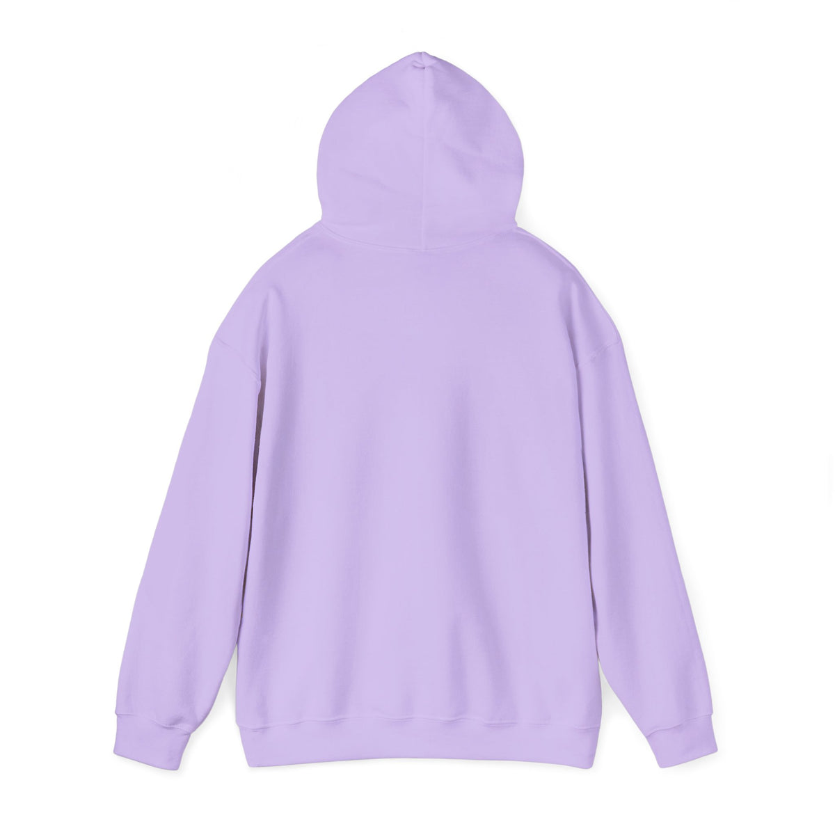 Orchid In My Sourdough Era Hoodie, back view with the hood up