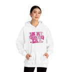 Man wearing the In My Thirties Era retro hoodie