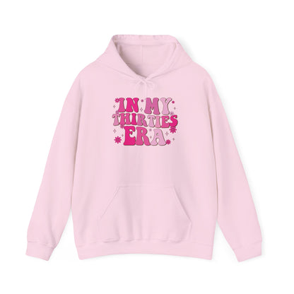Light Pink In My Thirties Era retro hoodie, front view