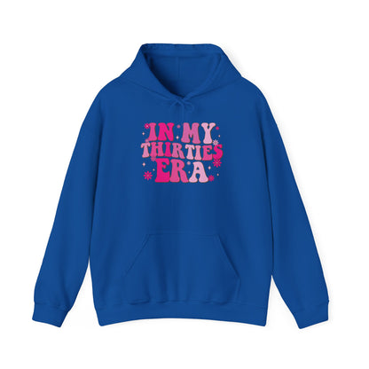 Royal In My Thirties Era retro hoodie, front view