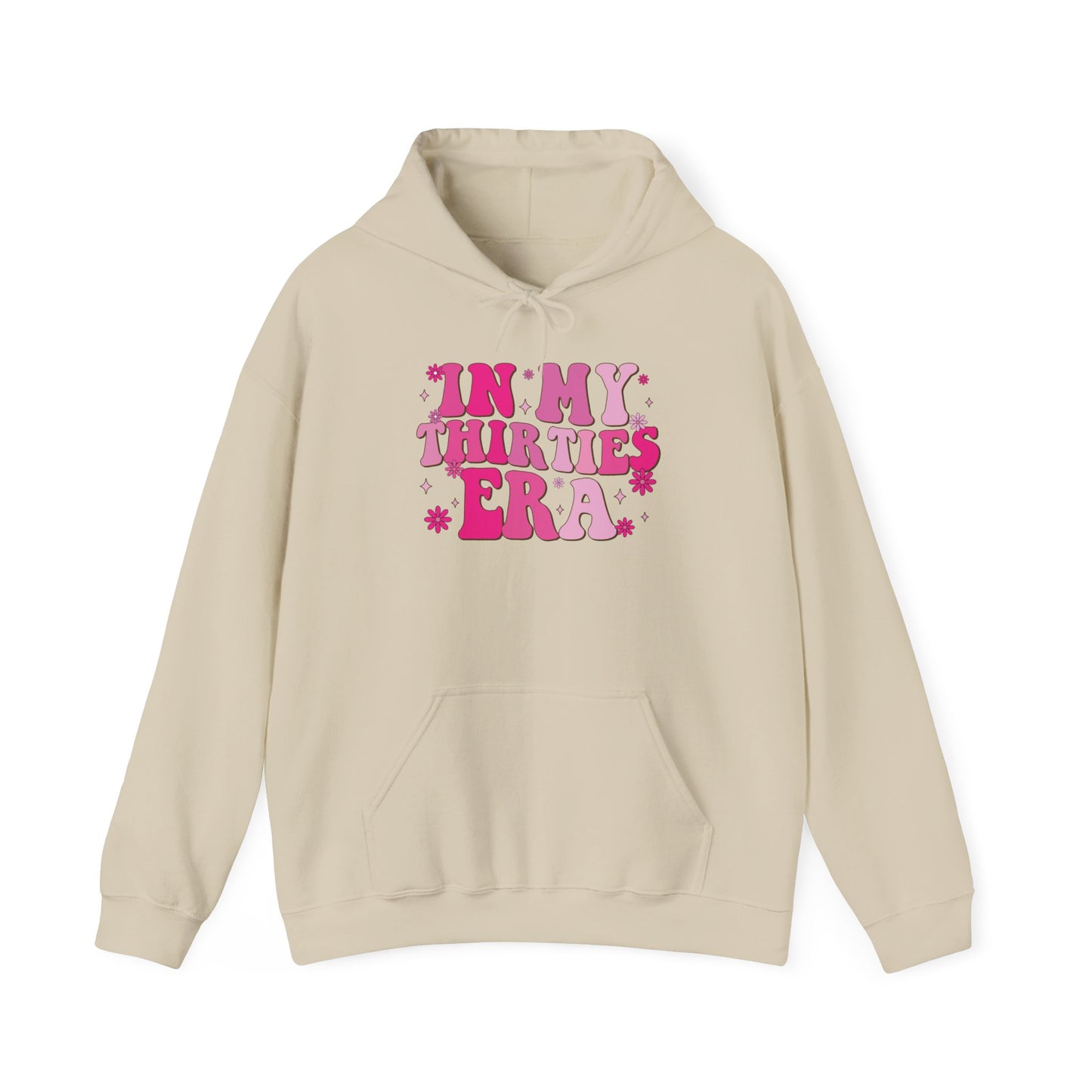 Sand In My Thirties Era retro hoodie, front view