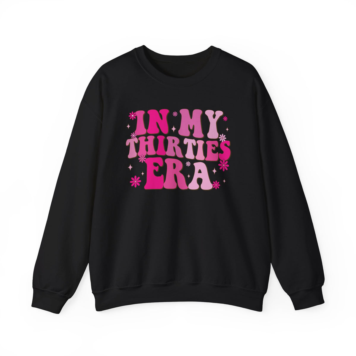 Black In My Thirties Era retro sweatshirt, front view