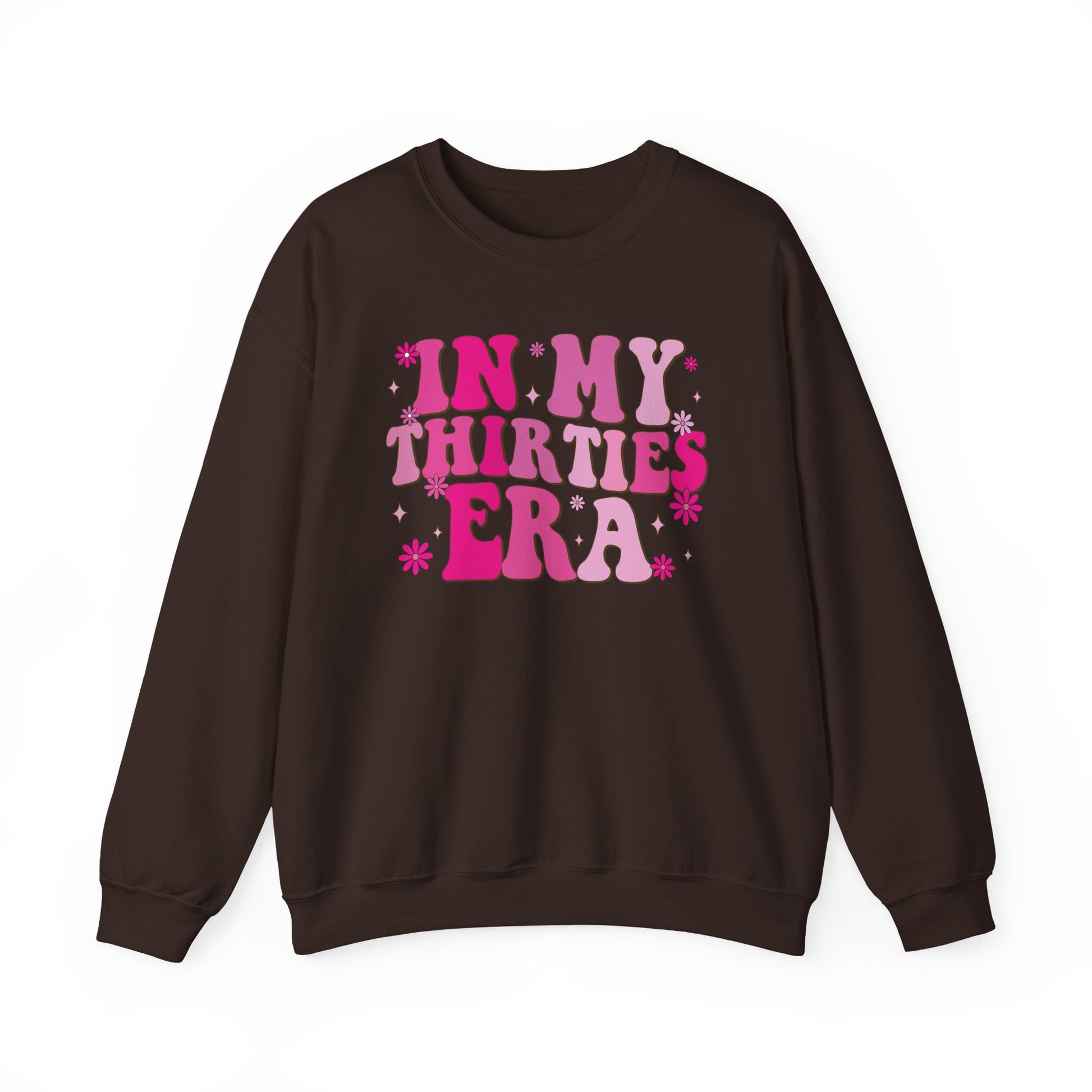 Dark Chocolate In My Thirties Era retro sweatshirt, front view