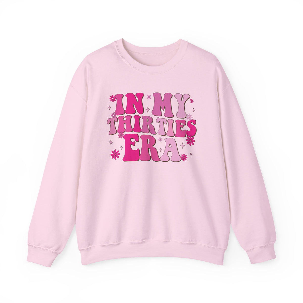 Light Pink In My Thirties Era retro sweatshirt, front view