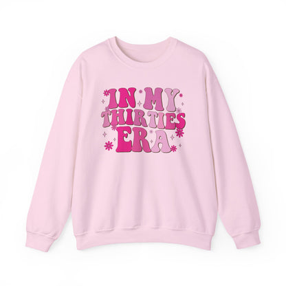 Light Pink In My Thirties Era retro sweatshirt, front view
