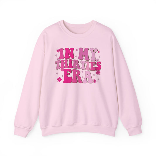 Light Pink In My Thirties Era retro sweatshirt, front view