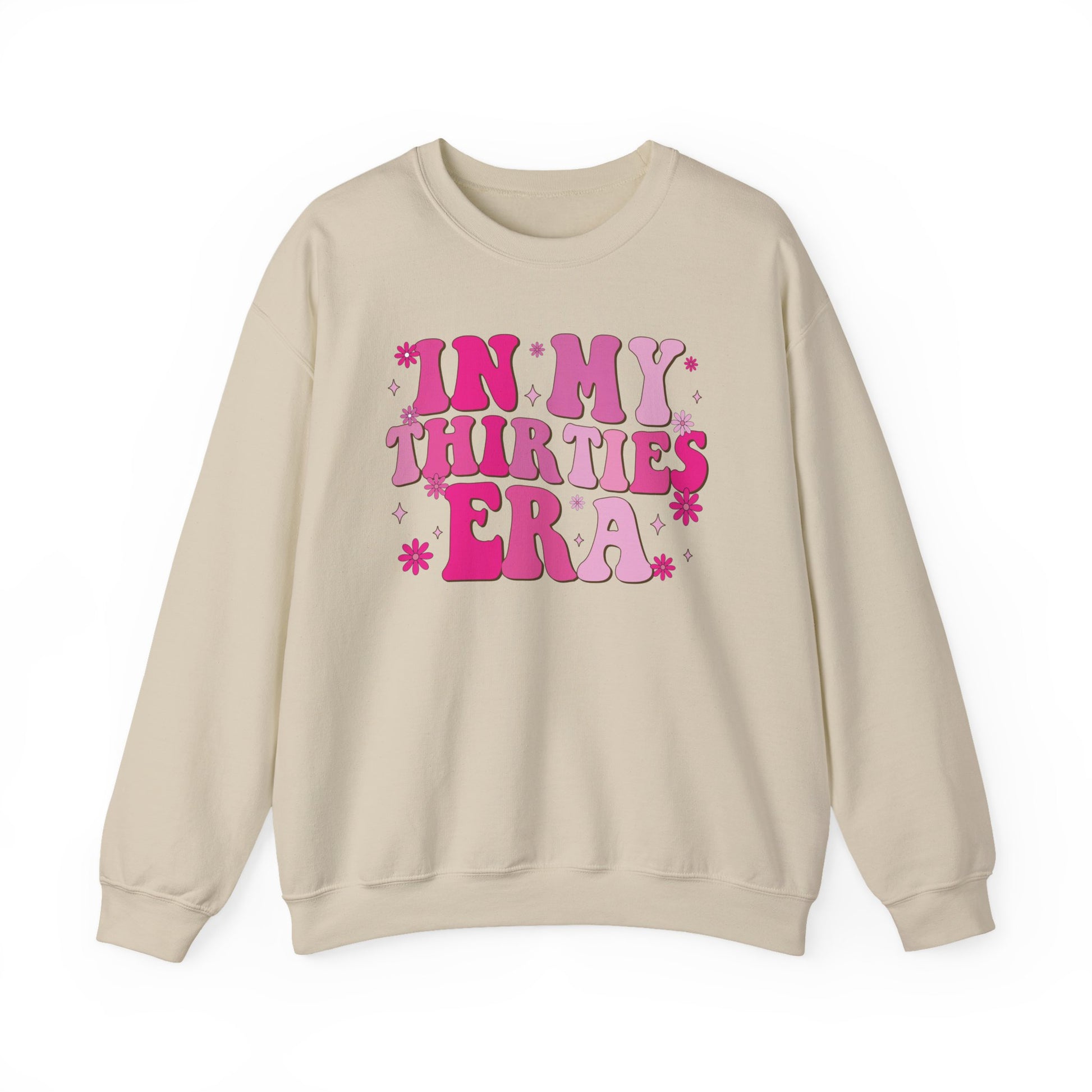 Sand In My Thirties Era retro sweatshirt, front view