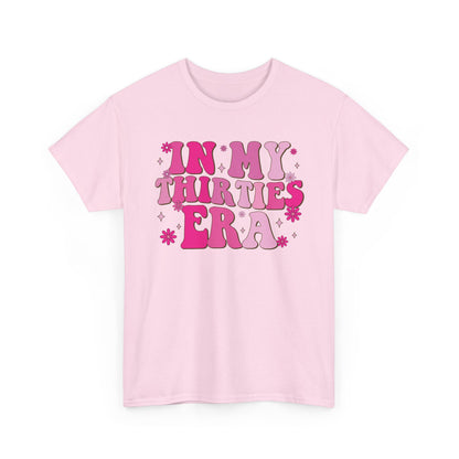 Light Pink In My Thirties Era retro t-shirt, front view