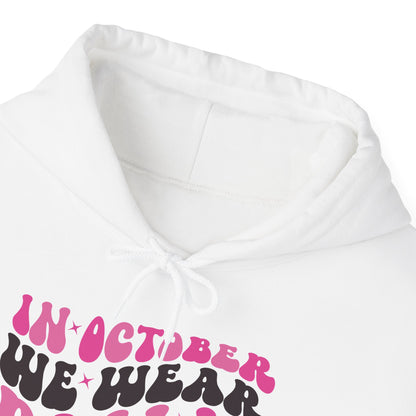 In October We Wear Pink retro hoodie, additional product view