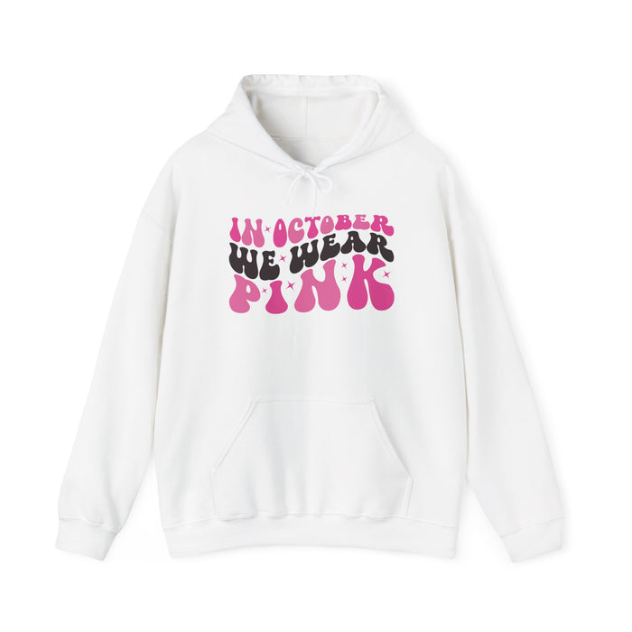 In October We Wear Pink Retro Hoodie