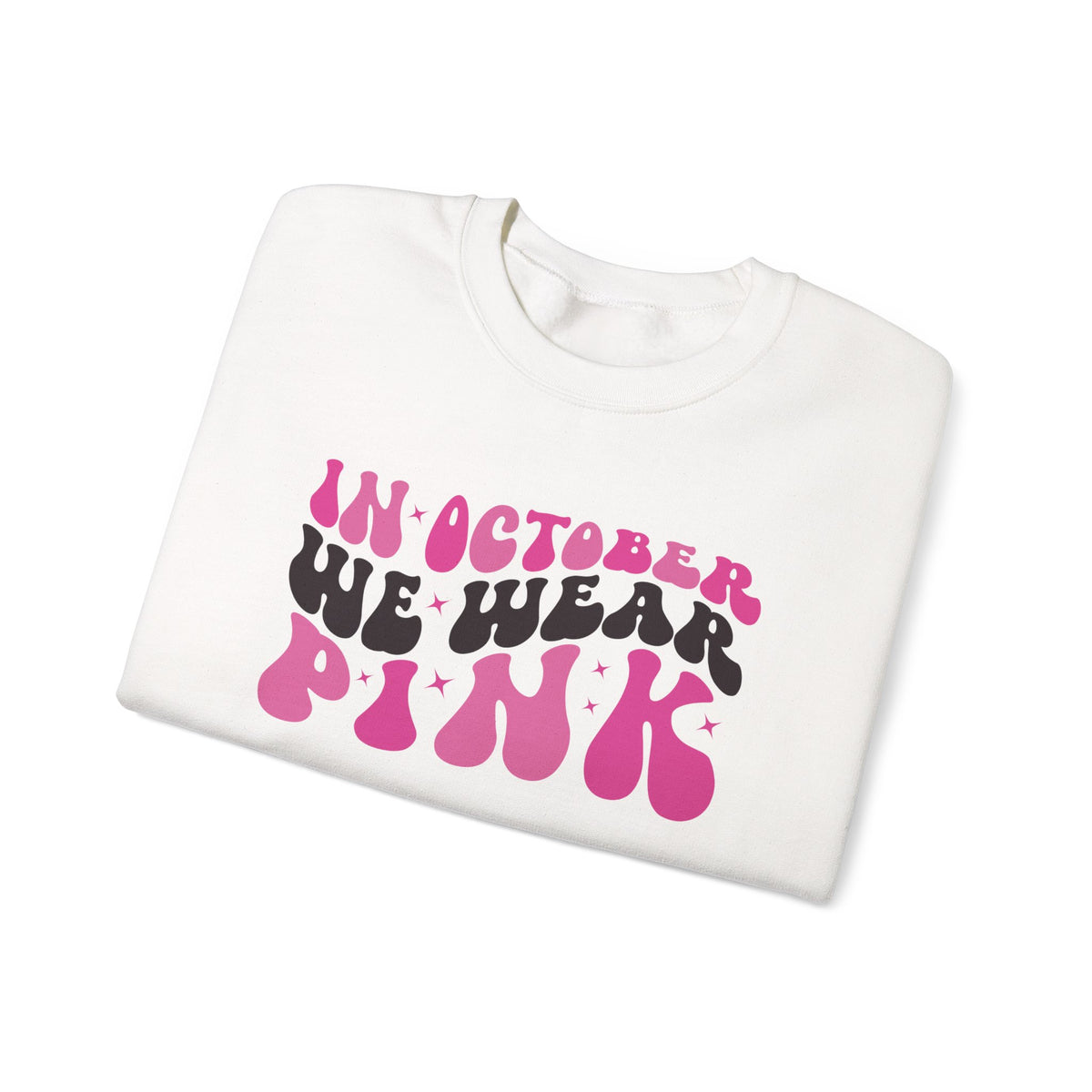 In October We Wear Pink retro sweatshirt, additional product view