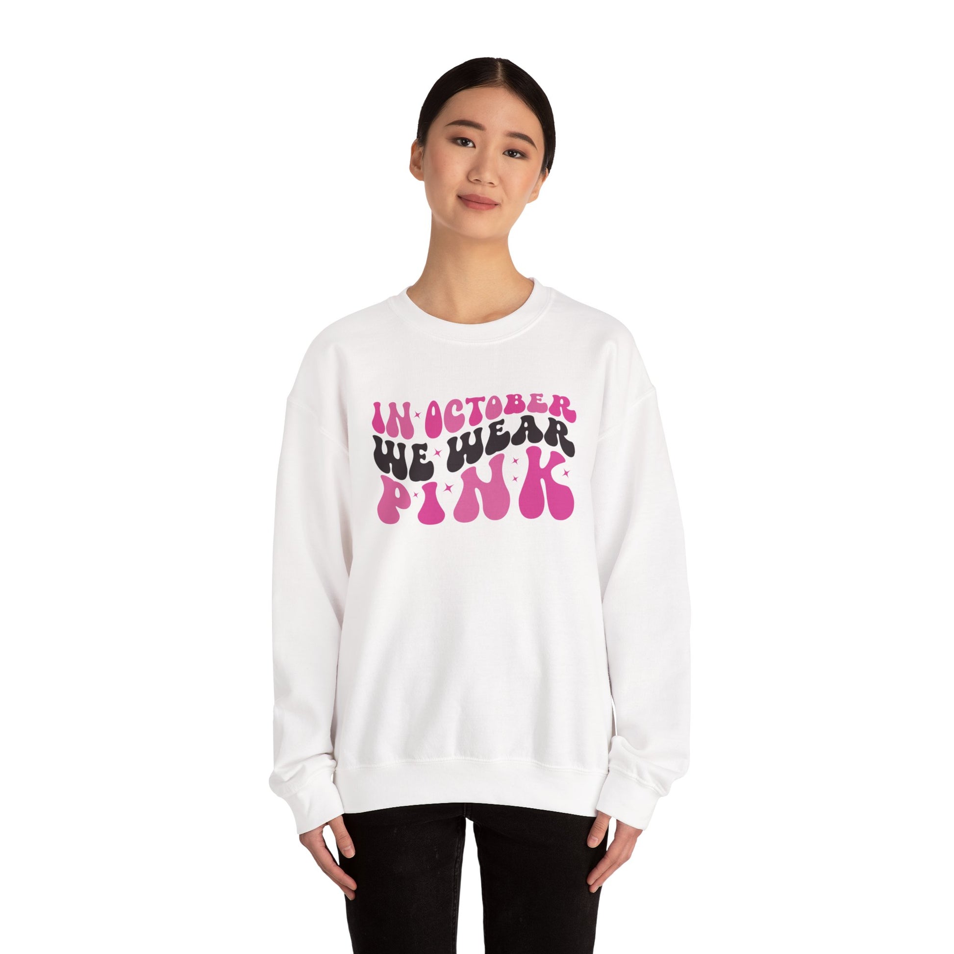 In October We Wear Pink retro sweatshirt, additional product view