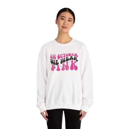 In October We Wear Pink retro sweatshirt, additional product view
