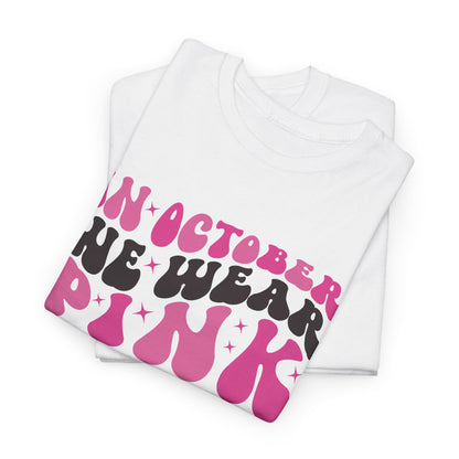 In October We Wear Pink retro t-shirt, additional product view
