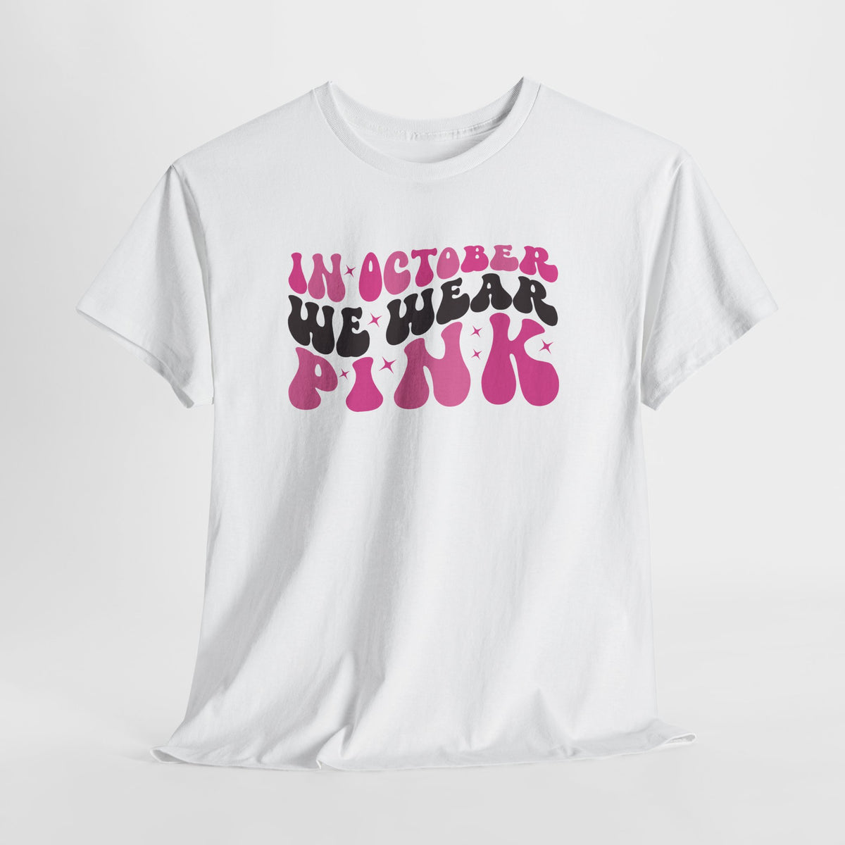 In October We Wear Pink retro t-shirt, additional product view