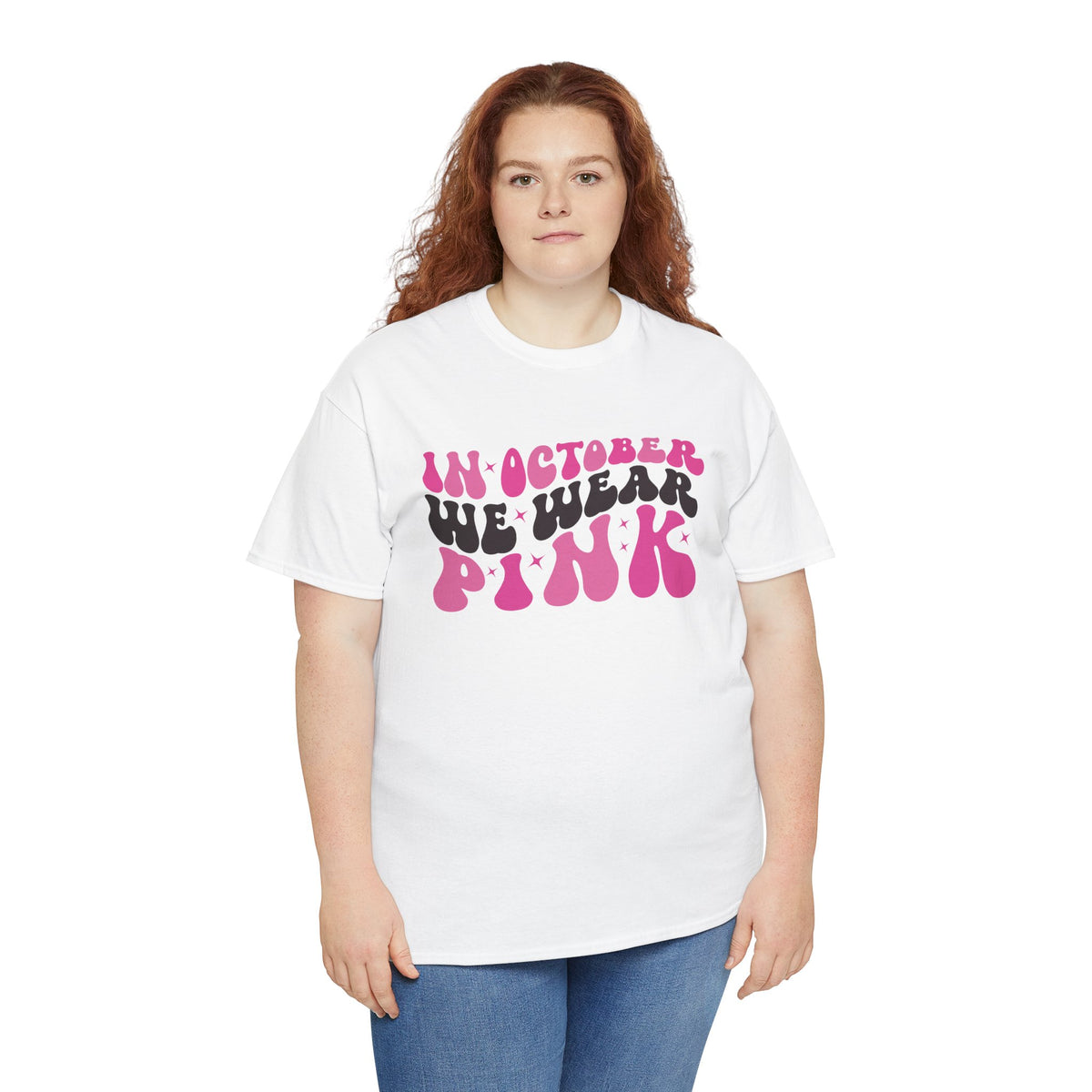 In October We Wear Pink retro t-shirt, additional product view