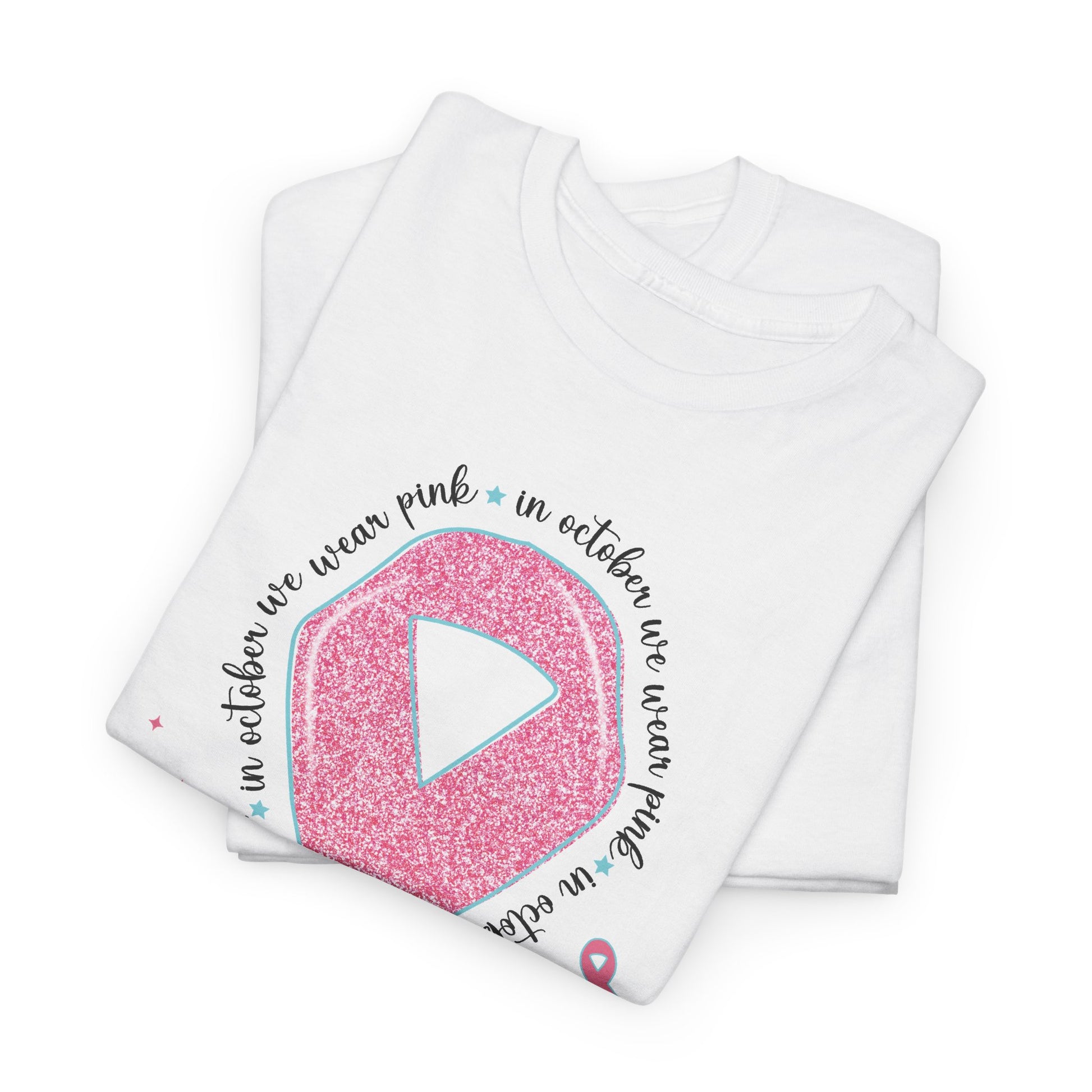 In October We Wear Pink ribbon t-shirt, additional product view