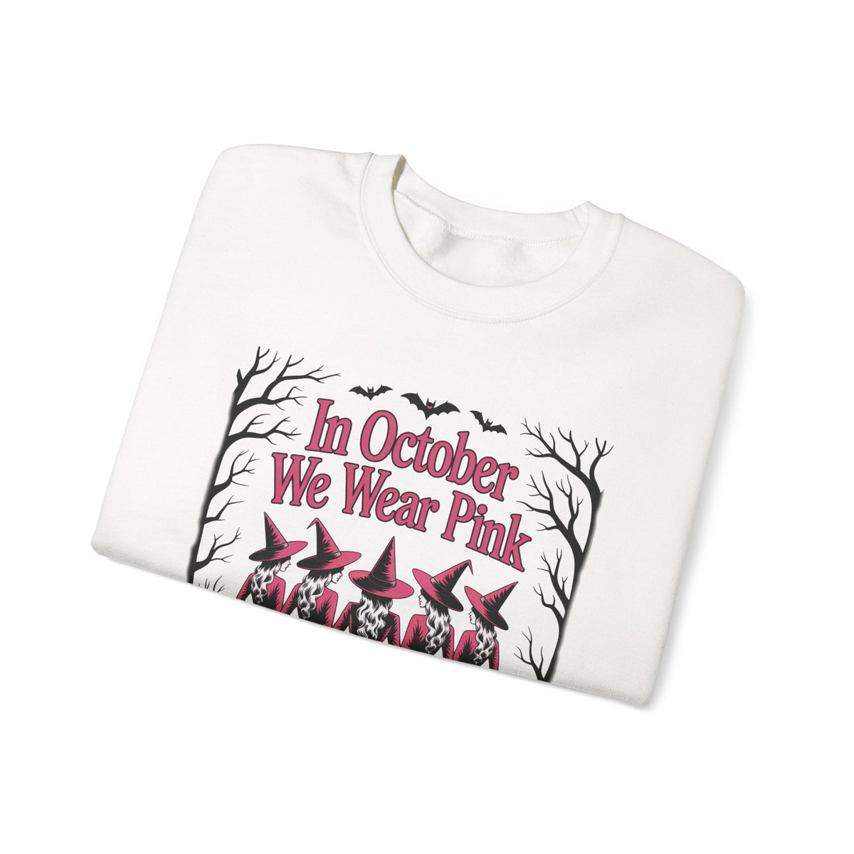 In October We Wear Pink witches sweatshirt, additional product view