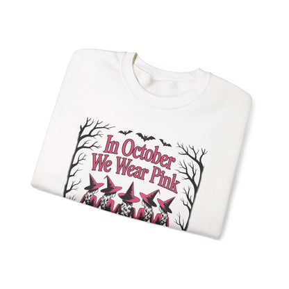 In October We Wear Pink witches sweatshirt, additional product view