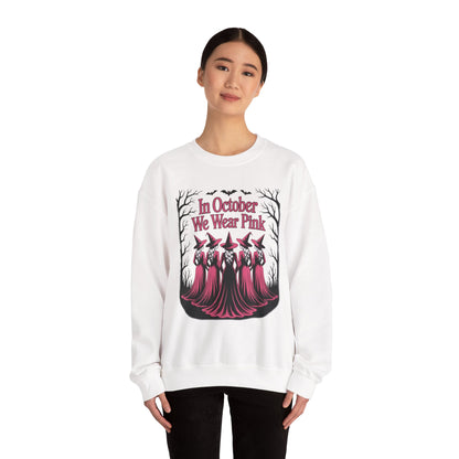 In October We Wear Pink witches sweatshirt, additional product view