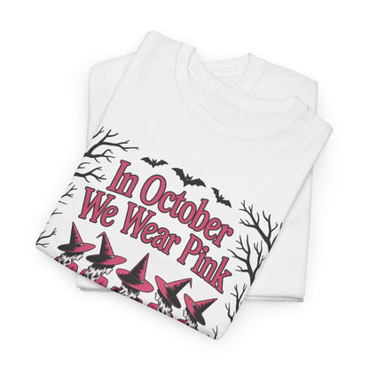 In October We Wear Pink witches t-shirt, additional product view