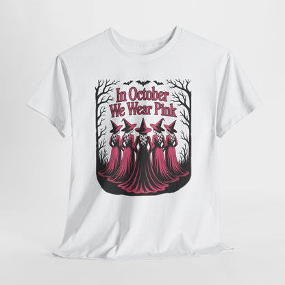 In October We Wear Pink witches t-shirt, additional product view