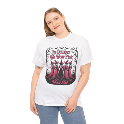 In October We Wear Pink witches t-shirt, additional product view