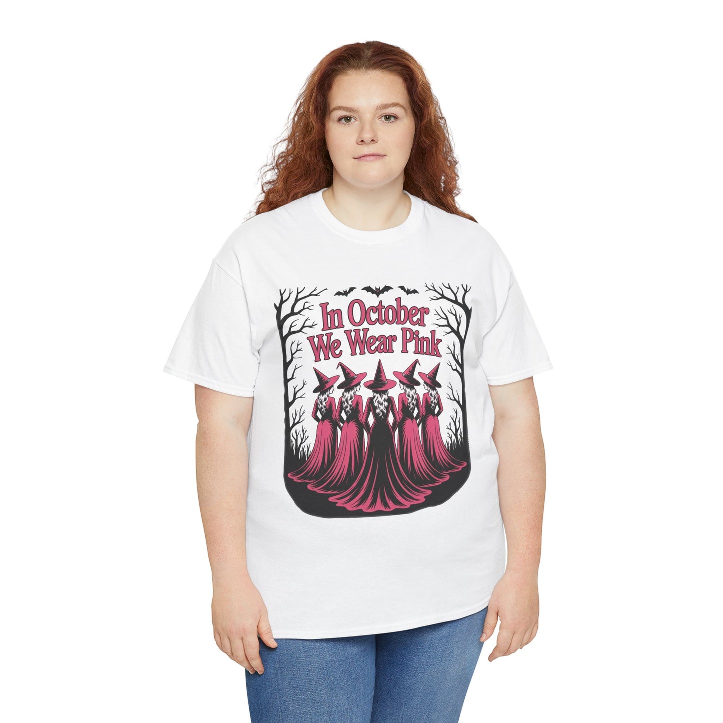 In October We Wear Pink witches t-shirt, additional product view