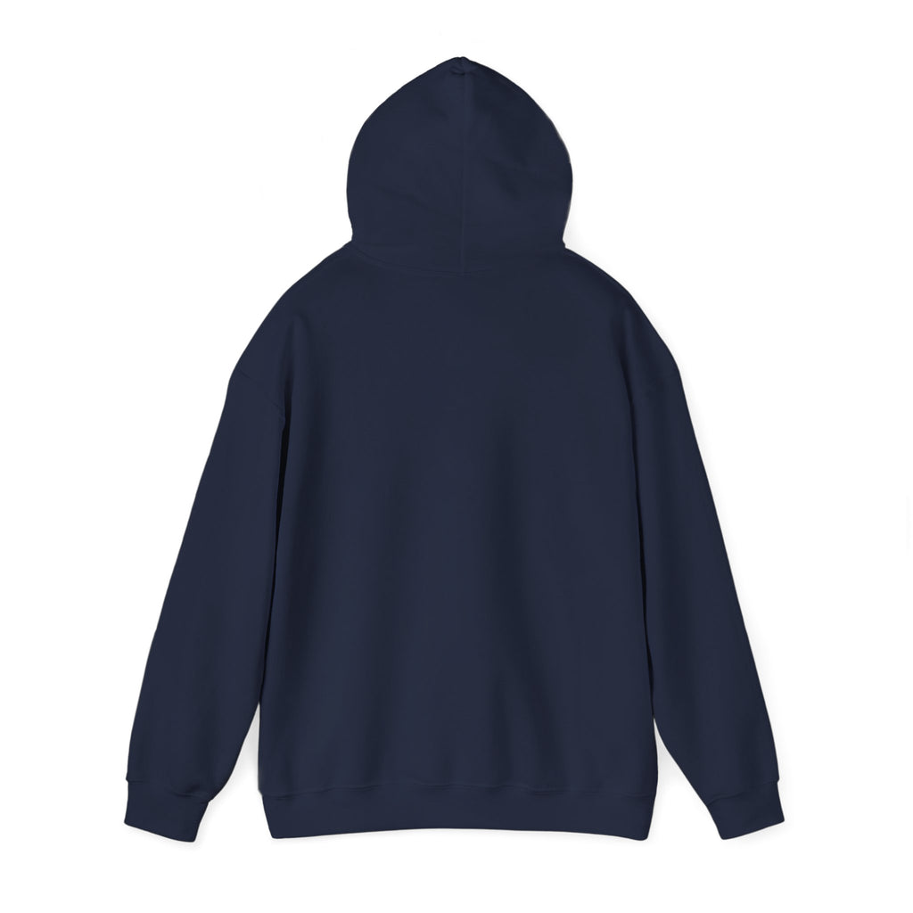 It's My Birthday Week Rainbow hoodie, back view with hood