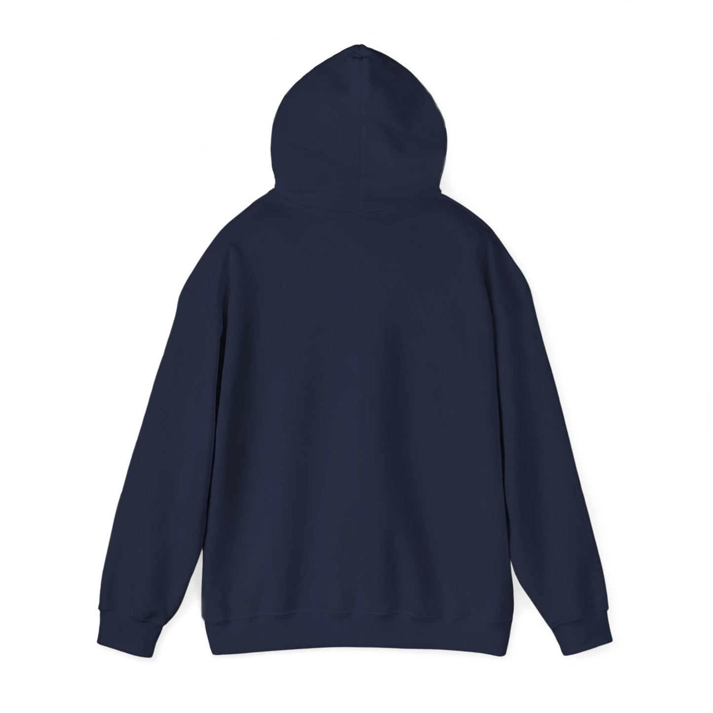 It's My Birthday Week Rainbow hoodie, back view with hood