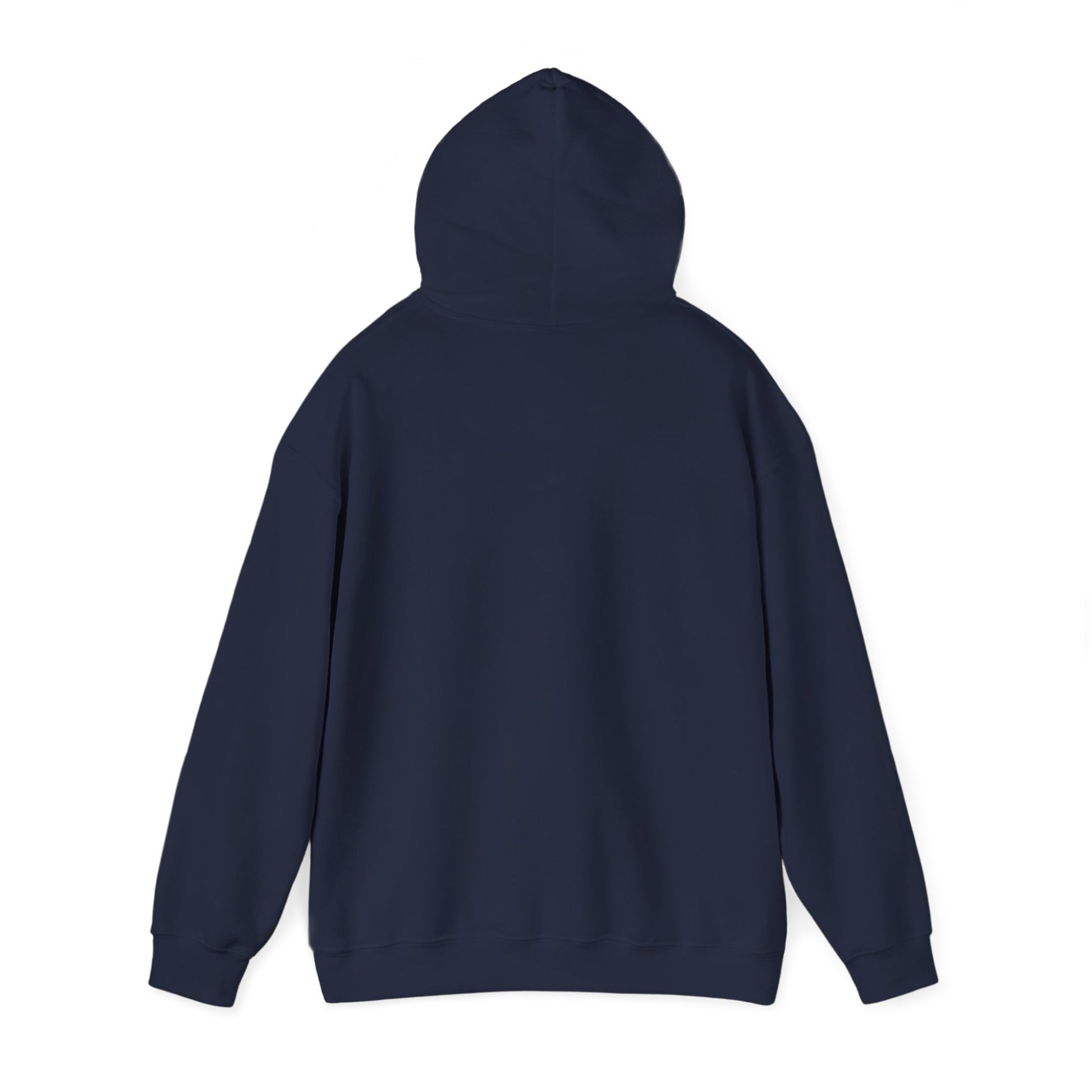 It's My Birthday Week Rainbow hoodie, back view with hood
