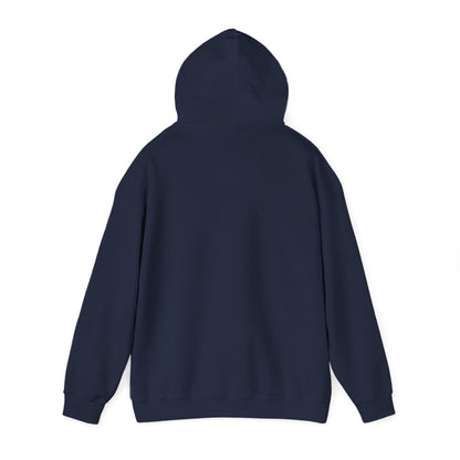 It's My Birthday Week Rainbow hoodie, back view with hood