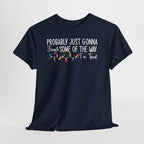 Jingle Some Of The Way Funny Christmas T-Shirt, flat lay
