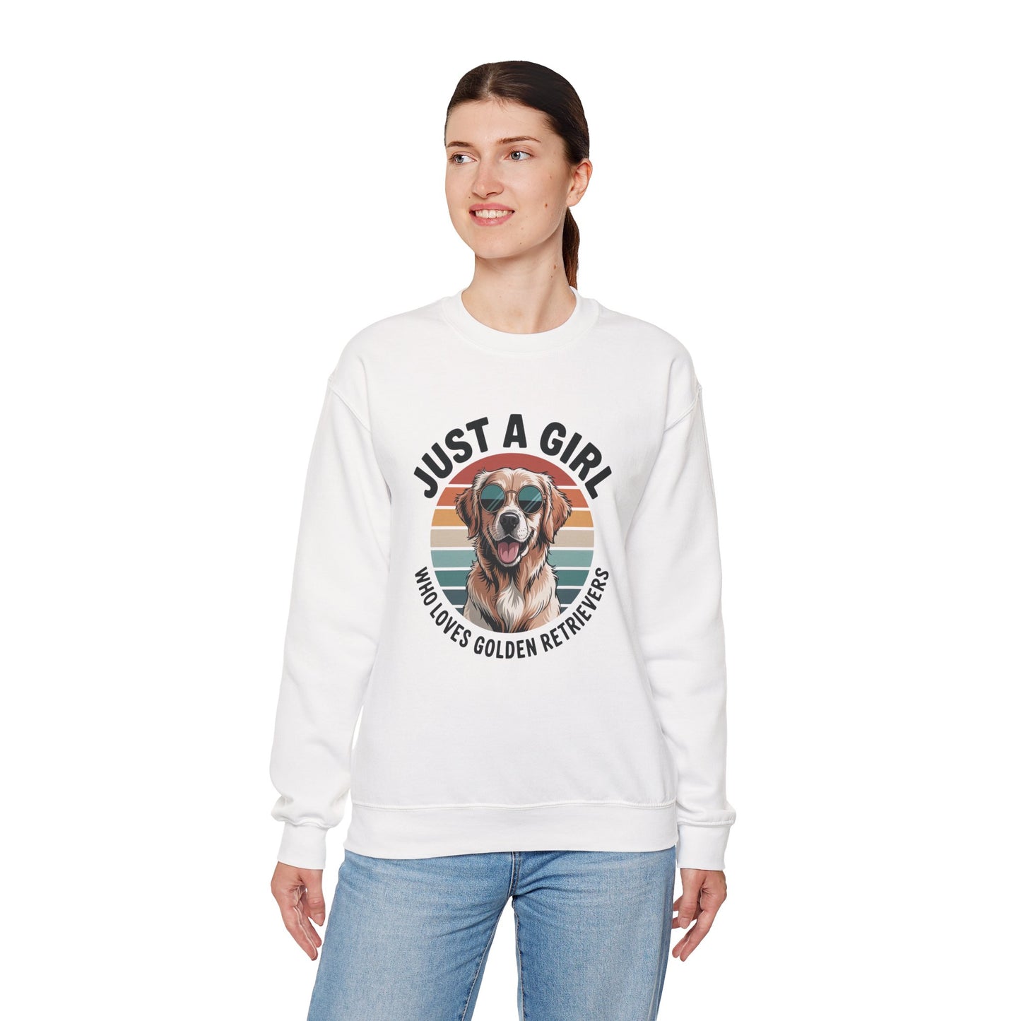 Just a girl who loves golden retrievers sweatshirt, additional product view