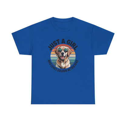 Just a girl who loves golden retrievers t-shirt, additional product view