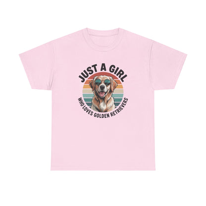 Just a girl who loves golden retrievers t-shirt, additional product view