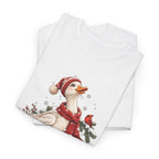 Let It Snow Goose Christmas T-Shirt, folded