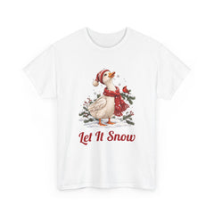 Funny Goose Christmas T-Shirt, Let It Snow Winter Goose