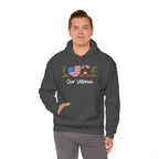 Woman wearing the Love Our Veteran Hoodie