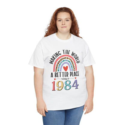 Making The World A Better Place Since 1984 rainbow t-shirt, additional product photo