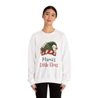 Woman wearing the Mama's Little Elves Sweatshirt